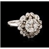 Image 1 : 14KT White Gold 1.00 ctw Diamond Ring