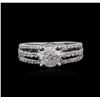 Image 2 : 14KT White Gold 1.45 ctw Diamond Ring