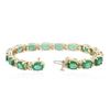 Image 3 : 14KT Yellow Gold 19.20 ctw Emerald and Diamond Bracelet