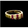 Image 1 : 1.38 ctw Ruby and Diamond Ring - 14KT Yellow Gold
