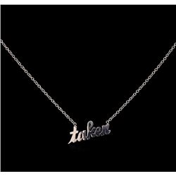 14KT White Gold Taken Necklace