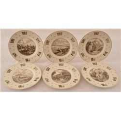 Set of 6 Wedgewood Texas Plates