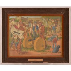 Gonzales "Come and Take It" 1835 Original Painting