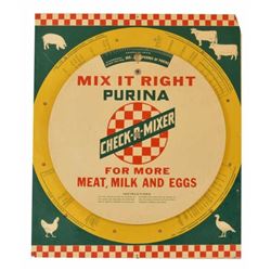 Purina Chow Check-R-Mixer Feed Sign