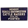 Image 1 : Texas Cattle Raisers Assn. Large Porcelain Sign