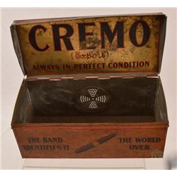 Cremo Cigars Advertising Litho Tin Humidor