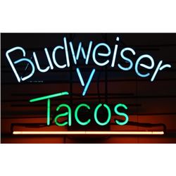 Budweiser Y Tacos Neon Sign from El Paso, Texas