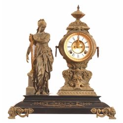 Ansonia Statue American Mantle Clock circa 1890s