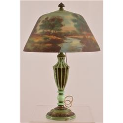 Reverse Painted Shade Table Lamp