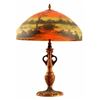 Image 1 : Arts & Crafts Reverse Painted Glass Table Lamp