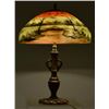 Image 3 : Arts & Crafts Reverse Painted Glass Table Lamp
