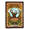 Image 1 : Antique Elk's Lodge Stained Glass Window