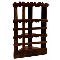 Antique Early American Painted Corner Shelf