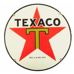 Texaco Gasoline Porcelain Sign