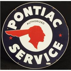 Pontiac Service Porcelain Dealership Sign