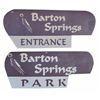 Image 1 : 2 Barton Springs Austin Texas Wood Signs