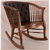 Image 2 : Oak Button Back Rocking Chair