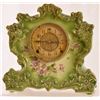 Image 3 : Antique Green Porcelain Mantle Clock