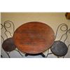 Image 2 : Antique Ice Cream Parlor Table & 2 Chairs