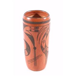 Early Hopi Indian Pottery Red Vase