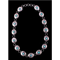 Navajo Sterling Silver Shadowbox Concho Belt
