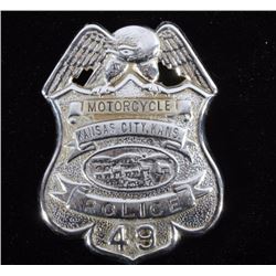 Kansas City Motorcycle Police Badge