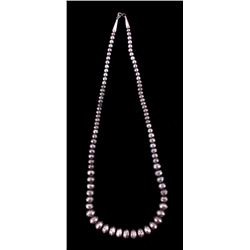 Navajo Sterling Silver Graduated Saucer Necklace