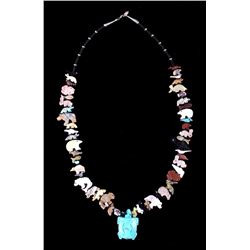 Running Bear Navajo Animal Fetish Necklace