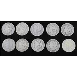 1879-1921 Morgan Silver Dollars Consecutive (10)