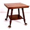 Image 2 : Antique Oak Glass Ball In Claw Feet Parlor Table