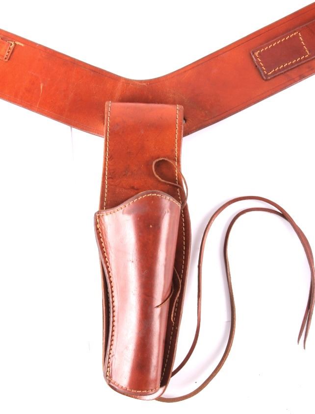 Viking Leather Gun Belt with Holster