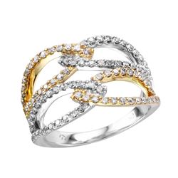10KT White and Yellow Gold Diamond Ring - #2106