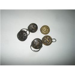VINTAGE-5 TOTAL VERY OLD pat 1911 BOY SCOUT BUTTONS!! CAME OUT OF SAFE!!