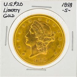 1898-S $20 Liberty Head Double Eagle Gold Coin