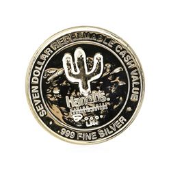 Harrahs Casino Hotel $7 Casino Gaming Token .999 Silver Limited Edition