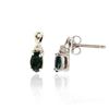 Image 1 : 10KT White Gold 0.3ct Emerald and Diamond Earrings