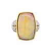 Image 2 : 14KT Yellow Gold 10.93ct Opal and Diamond Ring