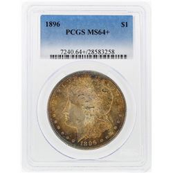 1896 $1 Morgan Silver Dollar PCGS Graded MS64+