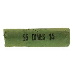 Roll of (50) 1964 Brilliant Uncirculated Roosevelt Dimes