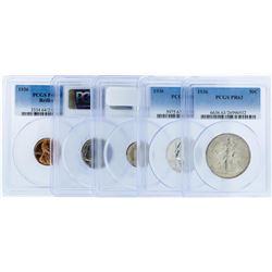 1936 PCGS Graded (5) Coin Proof Set