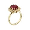 Image 3 : 14KT Yellow Gold 4.94ct Ruby and Diamond Ring