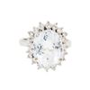 Image 2 : 14KT White Gold 6.50ct Aquamarine and Diamond Ring