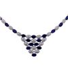 Image 2 : 14KT White Gold 22.73ct Sapphire and Diamond Necklace