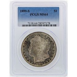 1880-S $1 Morgan Silver Dollar PCGS Graded MS64