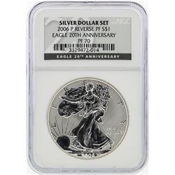 2006-P $1 American Silver Eagle Coin Reverse Proof NGC Graded PF70