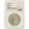Image 1 : 1887 $1 Morgan Silver Dollar NGC Graded MS64+