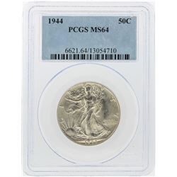 1944 Walking Liberty Half Dollar Coin PCGS MS64