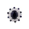 Image 2 : 14KT White Gold 5.94ct Sapphire and Diamond Ring