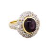 Image 1 : 14KT Yellow Gold 7.34ct Unheated Star Ruby and Diamond Ring