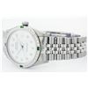 Image 9 : Mens Rolex Stainless Steel Diamond and Emerald Datejust Wristwatch